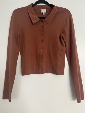 Aritzia tan cardigan size S